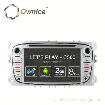 Ownice factory price Quad core Android 6.0 Car auto GPS For Ford Focus 2010 2011 2012 with RDS support DSP dvr TV